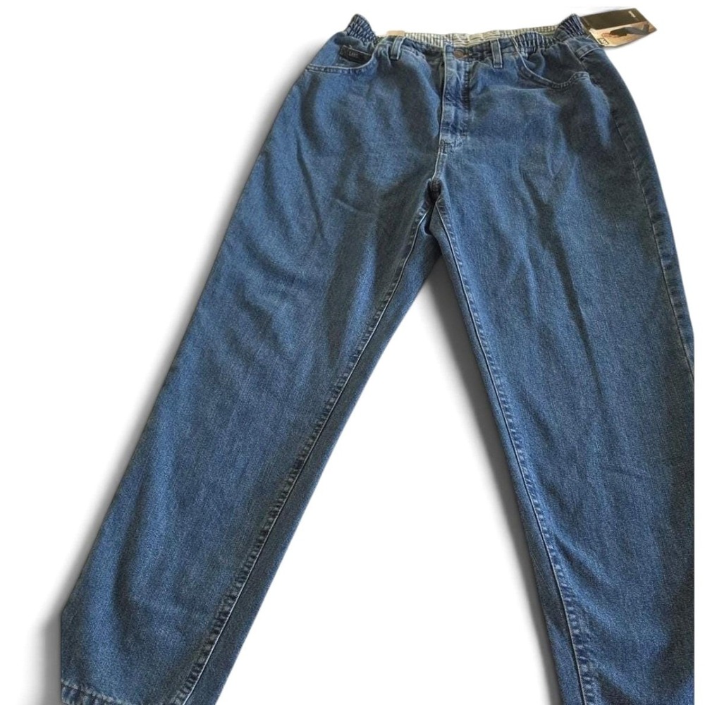 Vintage 1980s Lee Riders High Rise Tapered USA Made Women's 12p Mom Jeans NWT